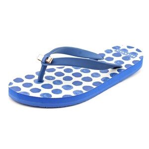 Coach blue bow Amel flip flops